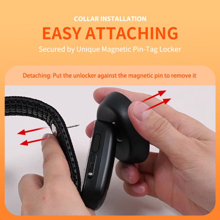 RF-V53 IP67 Waterproof Pet GPS Collar Tracking Device Anti-loss Positioner - Black