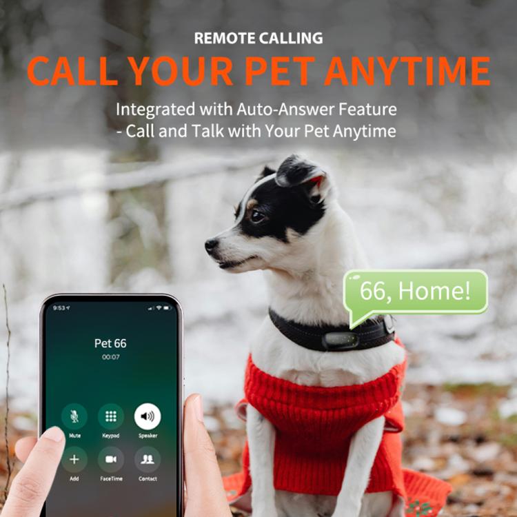 RF-V53 IP67 Waterproof Pet GPS Collar Tracking Device Anti-loss Positioner - Black