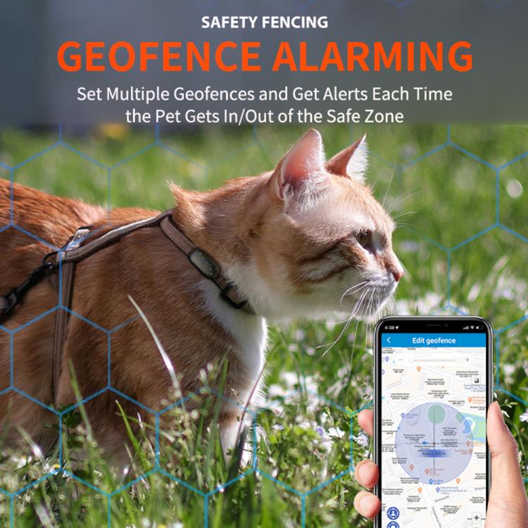 RF-V53 IP67 Waterproof Pet GPS Collar Tracking Device Anti-loss Positioner - Black