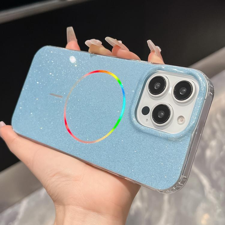 For iPhone 16 Pro Glitter Powder Plating MagSafe IMD Full Coverage Phone Case