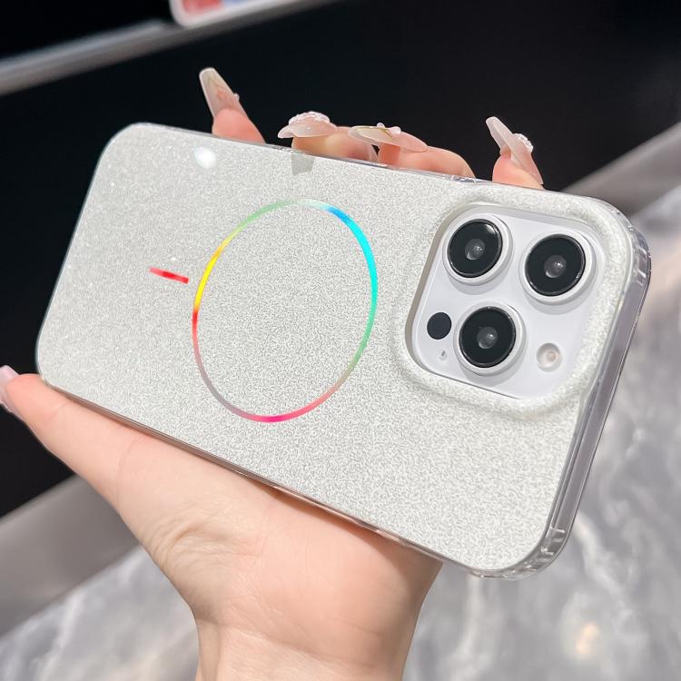 For iPhone 15 Pro Max Glitter Powder Plating MagSafe IMD Full Coverage Phone Case