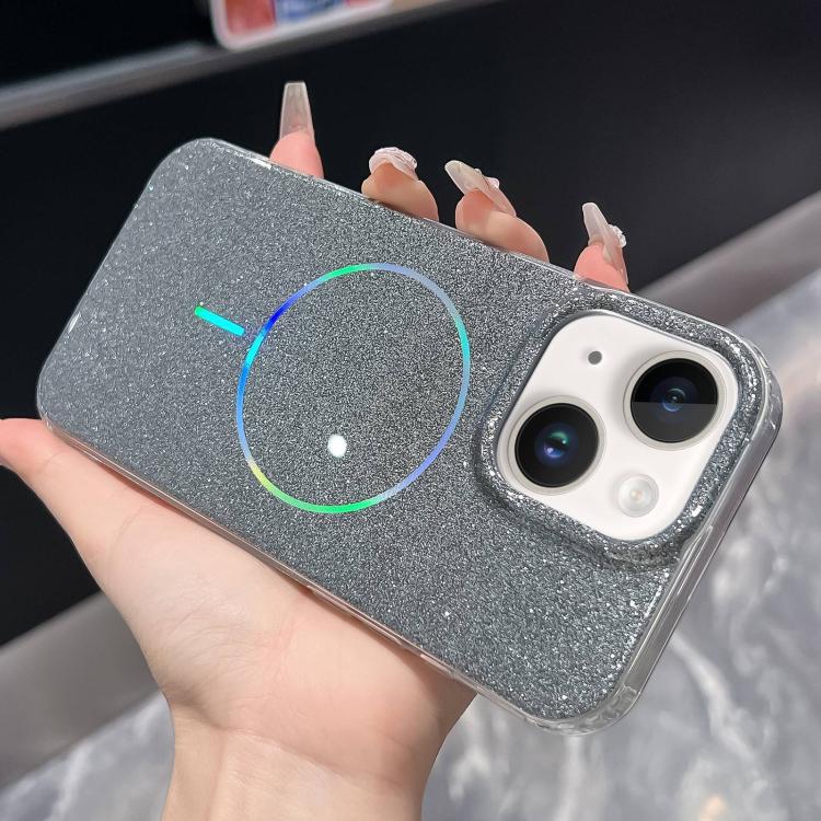 For iPhone 14 / 13 Glitter Powder Plating MagSafe IMD Full Coverage Phone Case