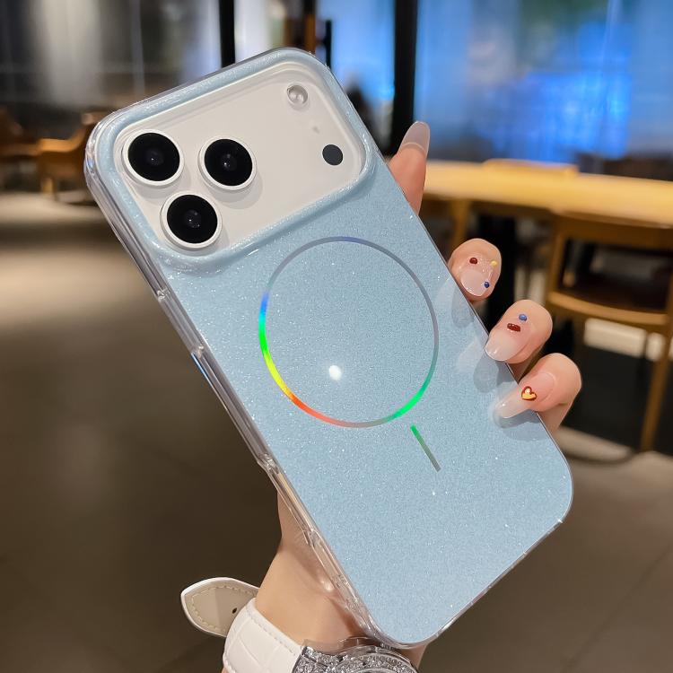 For iPhone 17 Pro Glitter Powder Plating MagSafe IMD Full Coverage Phone Case