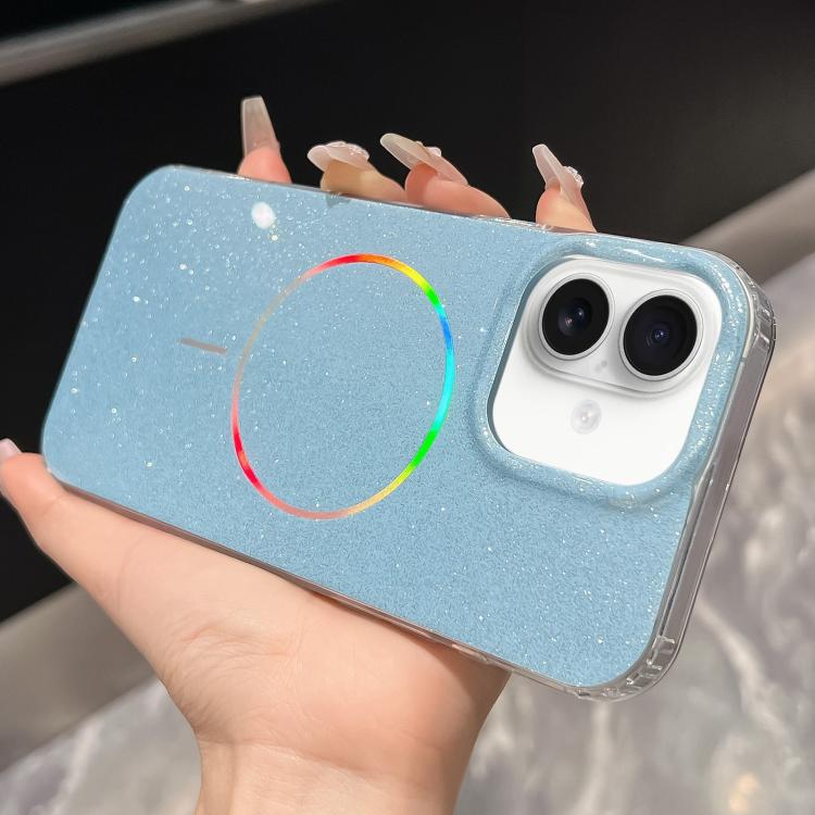 For iPhone 17 Glitter Powder Plating MagSafe IMD Full Coverage Phone Case