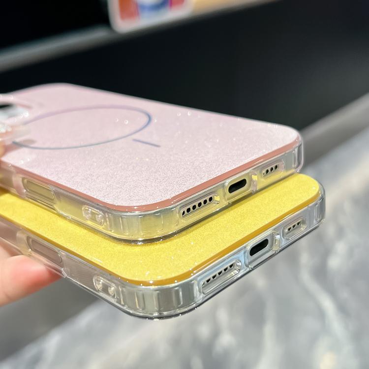 For iPhone 16 Pro Max Glitter Powder Plating MagSafe IMD Full Coverage Phone Case