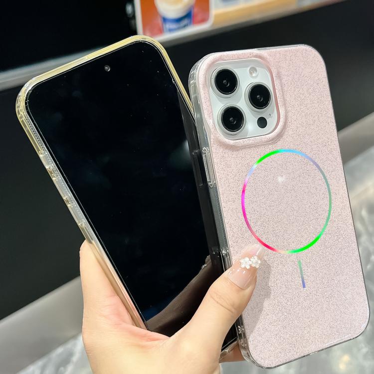 For iPhone 16 Pro Max Glitter Powder Plating MagSafe IMD Full Coverage Phone Case