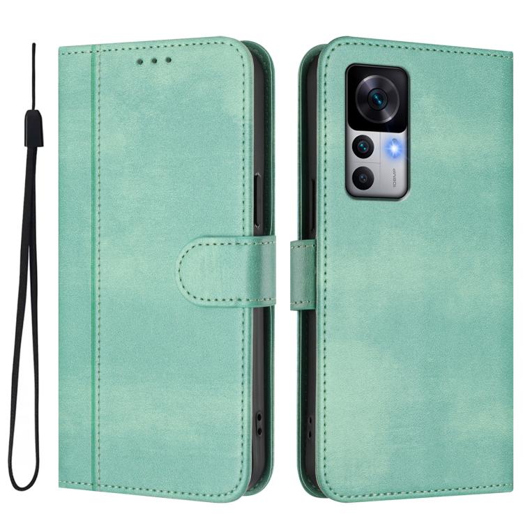 For Xiaomi 12T / 12T Pro / Redmi K50 Ultra Line Splicing Buckle Retro Leather Phone Case