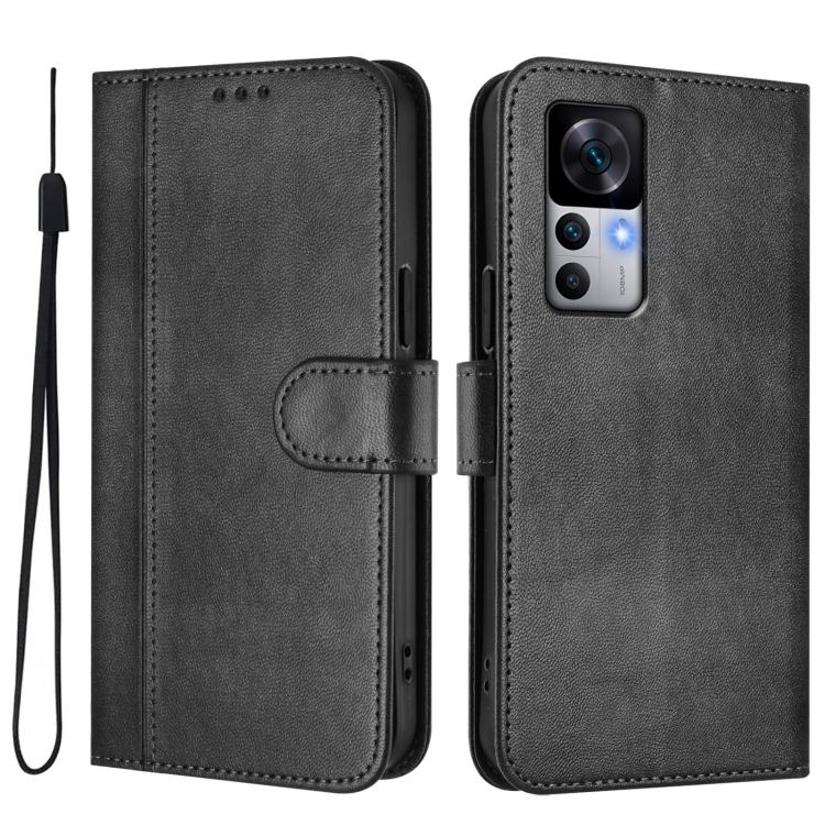 For Xiaomi 12T / 12T Pro / Redmi K50 Ultra Line Splicing Buckle Retro Leather Phone Case