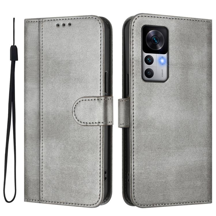 For Xiaomi 12T / 12T Pro / Redmi K50 Ultra Line Splicing Buckle Retro Leather Phone Case