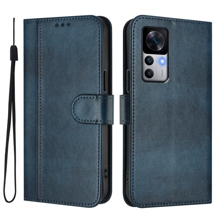 For Xiaomi 12T / 12T Pro / Redmi K50 Ultra Line Splicing Buckle Retro Leather Phone Case