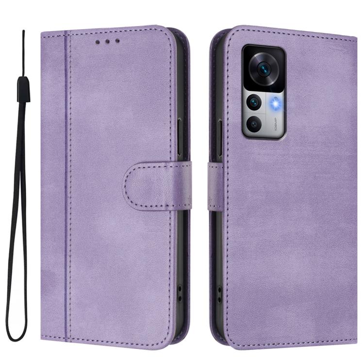 For Xiaomi 12T / 12T Pro / Redmi K50 Ultra Line Splicing Buckle Retro Leather Phone Case