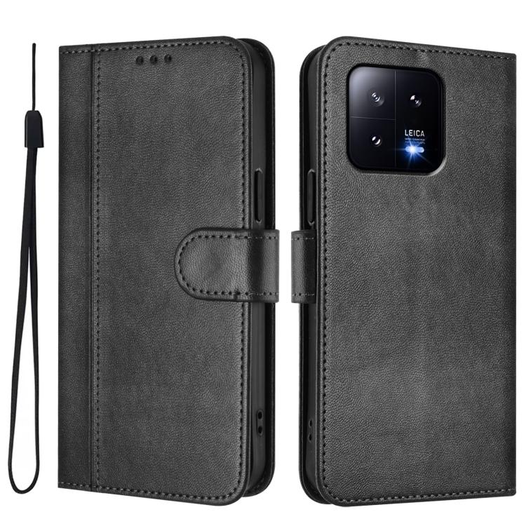 For Xiaomi 13 Line Splicing Buckle Retro Leather Phone Case