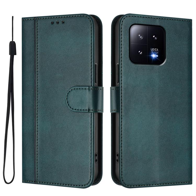 For Xiaomi 13 Line Splicing Buckle Retro Leather Phone Case