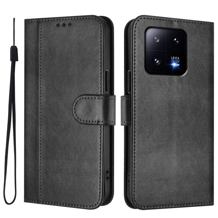 For Xiaomi 13 Pro 5G Line Splicing Buckle Retro Leather Phone Case