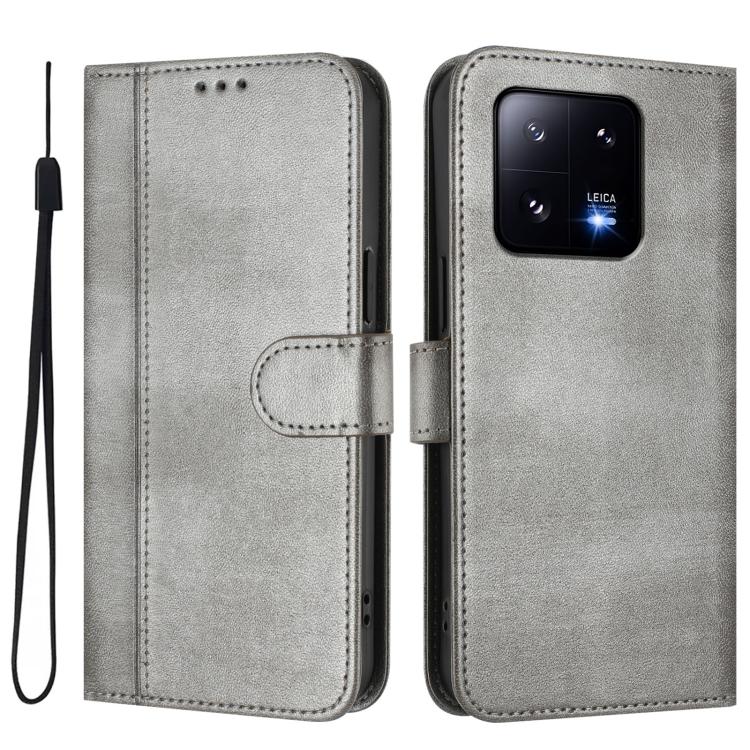 For Xiaomi 13 Pro 5G Line Splicing Buckle Retro Leather Phone Case