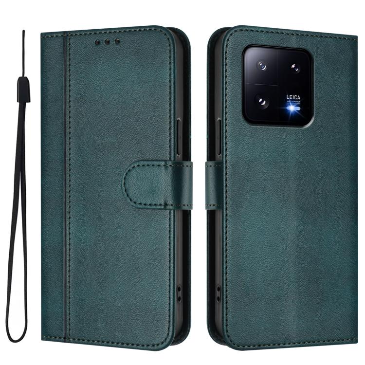 For Xiaomi 13 Pro 5G Line Splicing Buckle Retro Leather Phone Case