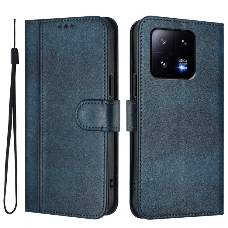 For Xiaomi 13 Pro 5G Line Splicing Buckle Retro Leather Phone Case