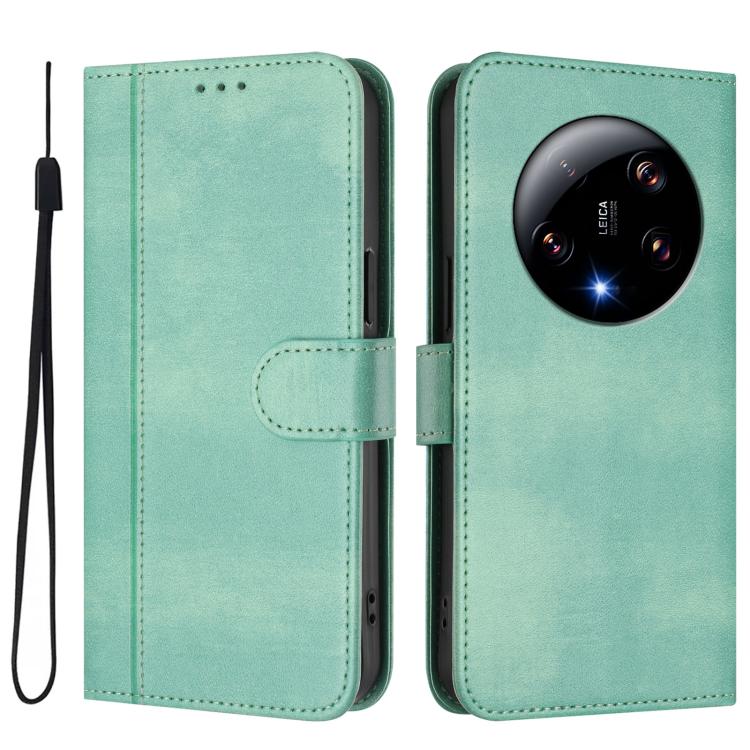 For Xiaomi 13 Ultra Line Splicing Buckle Retro Leather Phone Case