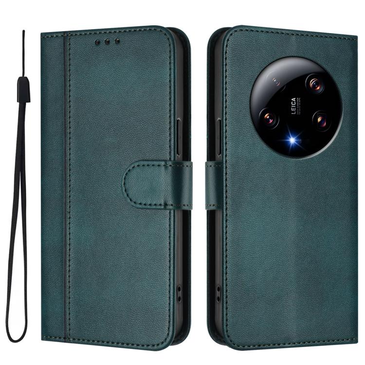 For Xiaomi 13 Ultra Line Splicing Buckle Retro Leather Phone Case