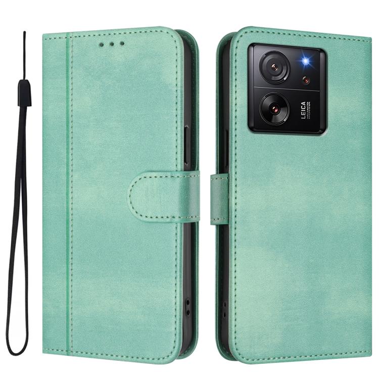 For Xiaomi 13T Pro 5G / 13T 5G Line Splicing Buckle Retro Leather Phone Case