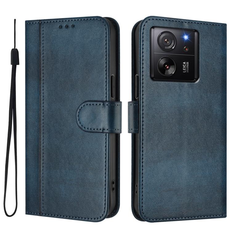For Xiaomi 13T Pro 5G / 13T 5G Line Splicing Buckle Retro Leather Phone Case