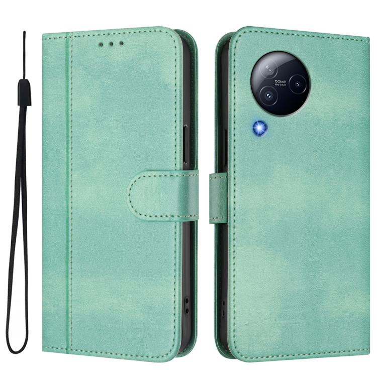 For Xiaomi Civi 3 5G Line Splicing Buckle Retro Leather Phone Case