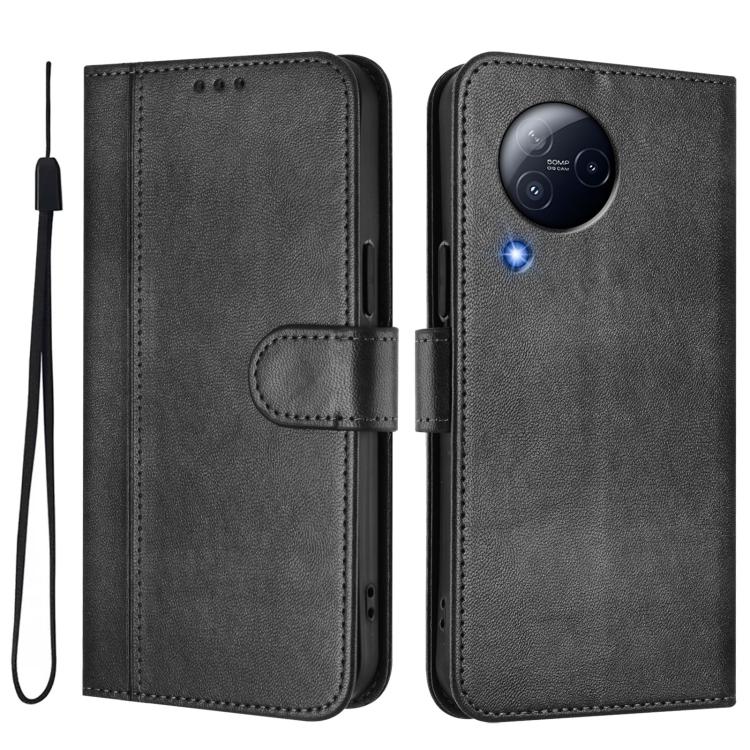 For Xiaomi Civi 3 5G Line Splicing Buckle Retro Leather Phone Case