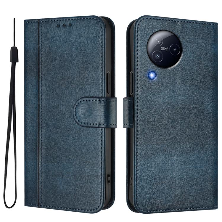 For Xiaomi Civi 3 5G Line Splicing Buckle Retro Leather Phone Case