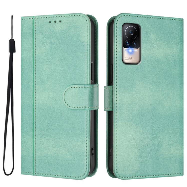 For Xiaomi Civi 1S Line Splicing Buckle Retro Leather Phone Case