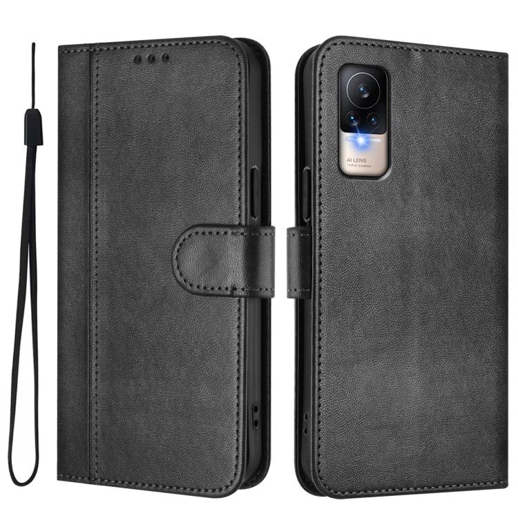 For Xiaomi Civi 1S Line Splicing Buckle Retro Leather Phone Case