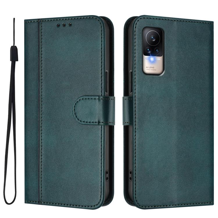For Xiaomi Civi 1S Line Splicing Buckle Retro Leather Phone Case