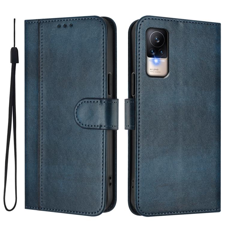 For Xiaomi Civi 1S Line Splicing Buckle Retro Leather Phone Case
