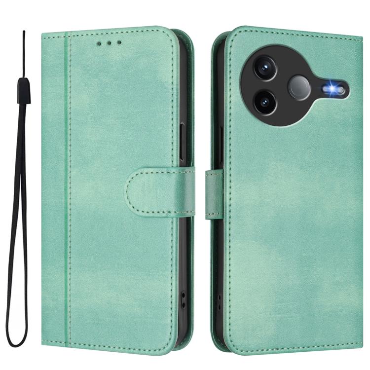 For Xiaomi Poco F7 Ultra 5G / Redmi K80 Pro Line Splicing Buckle Retro Leather Phone Case