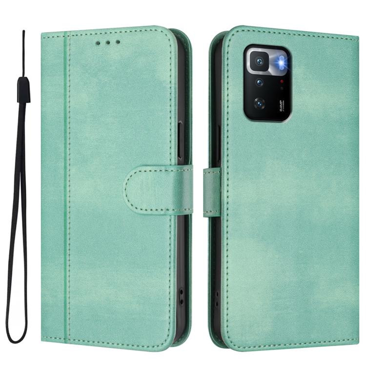 For Xiaomi Poco X3 GT Line Splicing Buckle Retro Leather Phone Case