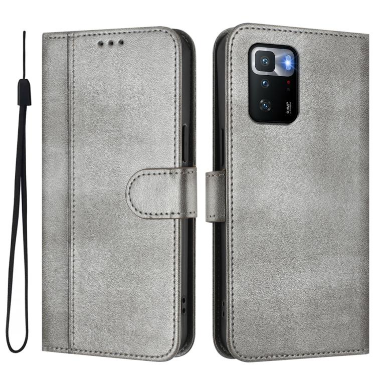 For Xiaomi Poco X3 GT Line Splicing Buckle Retro Leather Phone Case