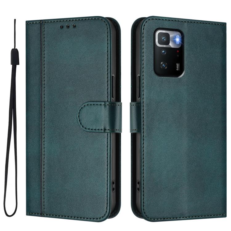 For Xiaomi Poco X3 GT Line Splicing Buckle Retro Leather Phone Case