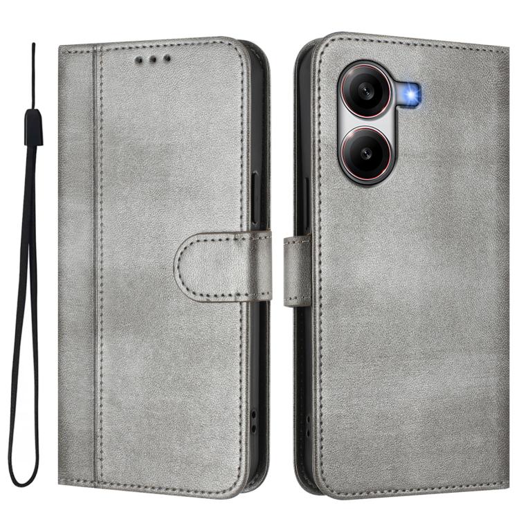 For Xiaomi Poco X7 Pro 5G Line Splicing Buckle Retro Leather Phone Case