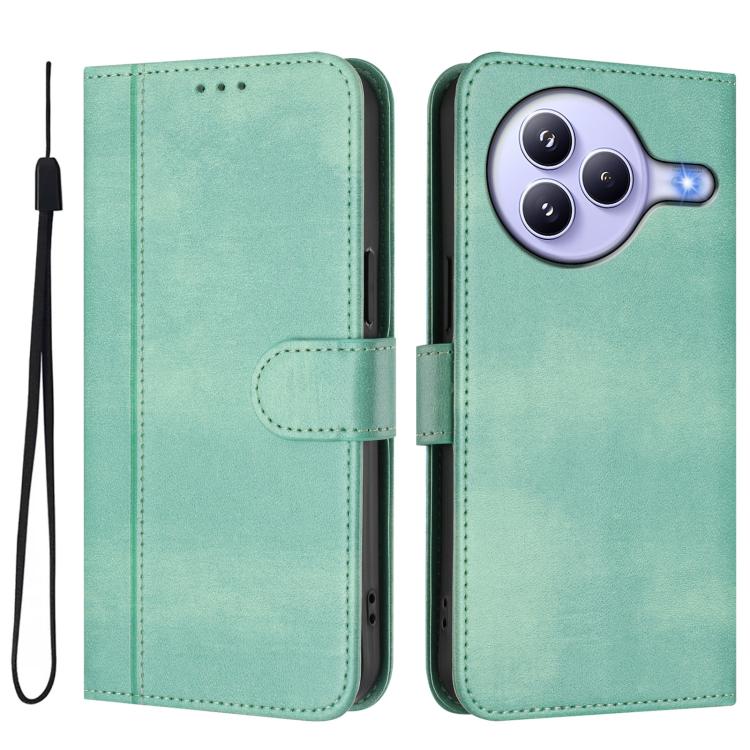 For Xiaomi Civi 5 Pro 5G Line Splicing Buckle Retro Leather Phone Case