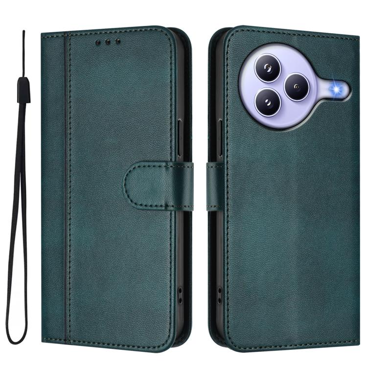 For Xiaomi Civi 5 Pro 5G Line Splicing Buckle Retro Leather Phone Case