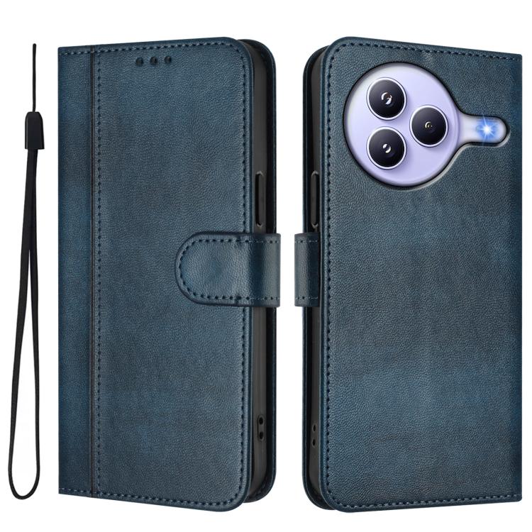 For Xiaomi Civi 5 Pro 5G Line Splicing Buckle Retro Leather Phone Case
