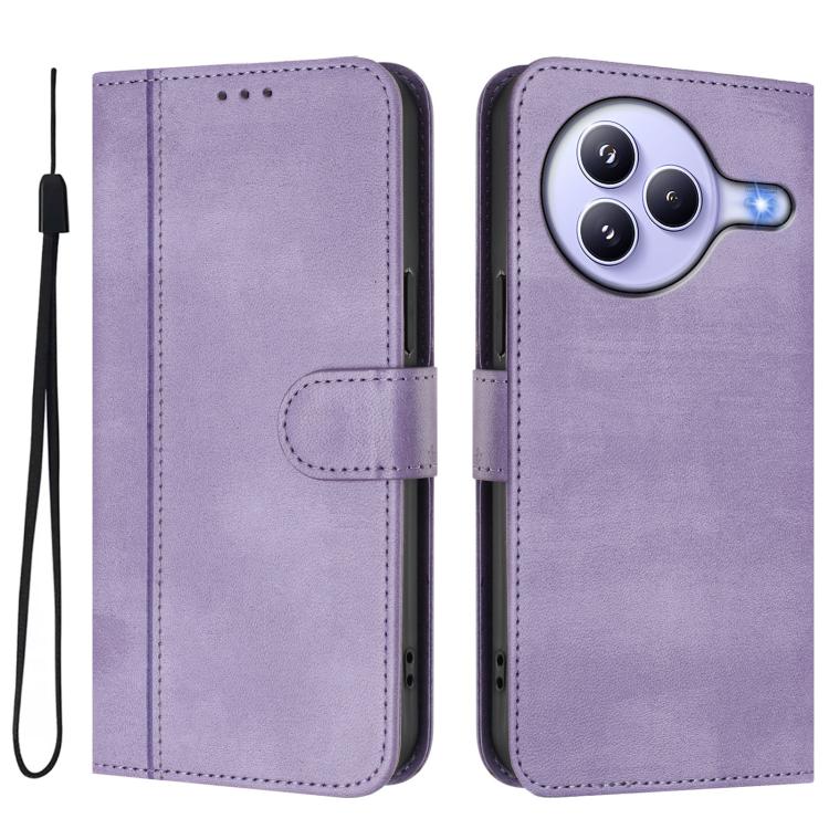 For Xiaomi Civi 5 Pro 5G Line Splicing Buckle Retro Leather Phone Case
