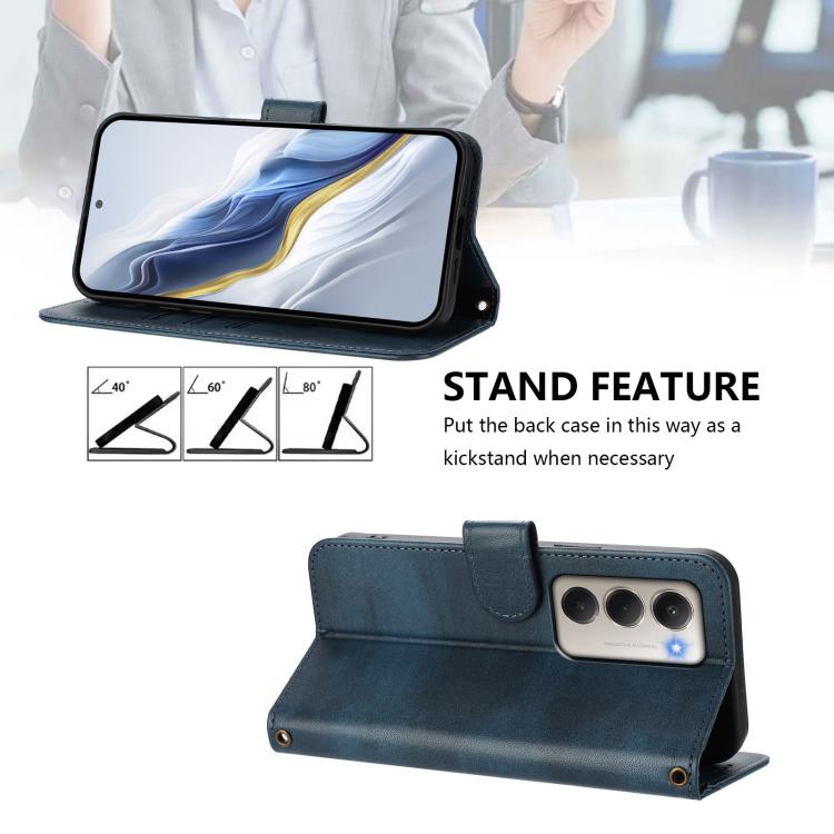 For Redmi 15 5G Global / 15 4G SEA 169.5mm Line Splicing Buckle Retro Leather Phone Case