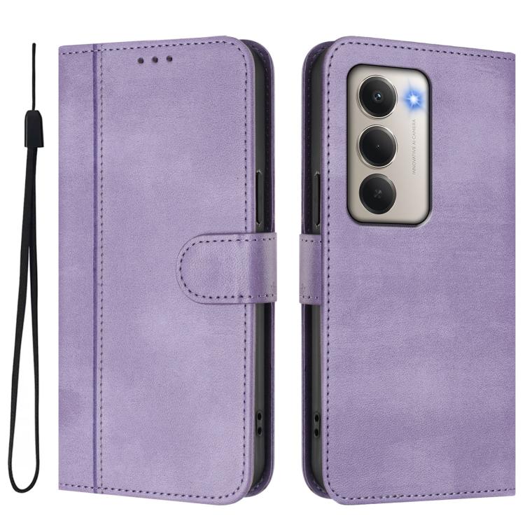 For Redmi 15 5G Global / 15 4G SEA 169.5mm Line Splicing Buckle Retro Leather Phone Case