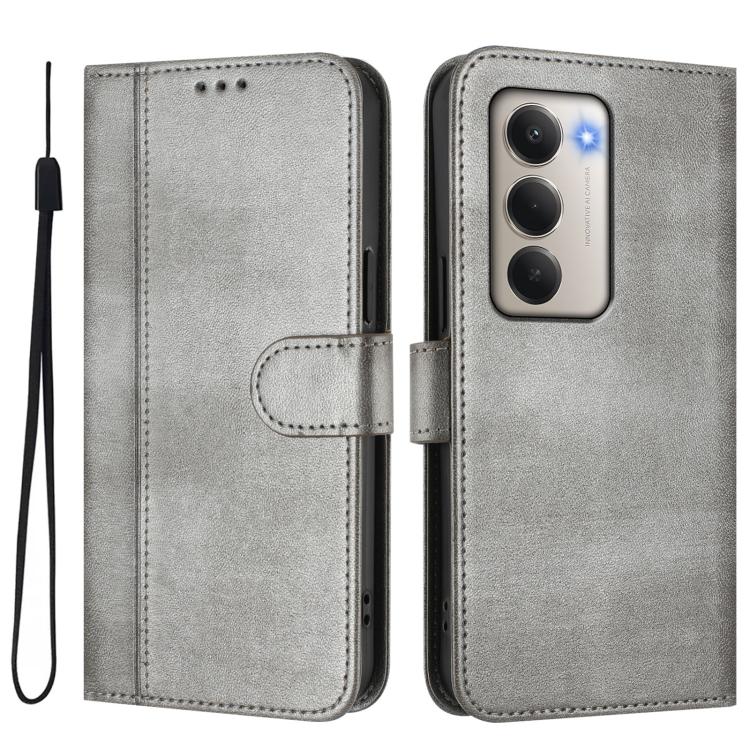 For Redmi 15 5G / 4G EU 171mm Line Splicing Buckle Retro Leather Phone Case