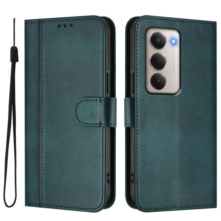 For Redmi 15 5G / 4G EU 171mm Line Splicing Buckle Retro Leather Phone Case