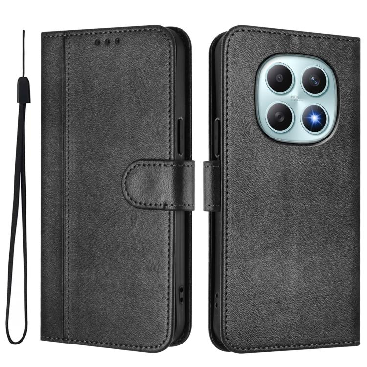 For Redmi Note 15 5G / 4G 164mm / Poco M8 5G Line Splicing Buckle Retro Leather Phone Case