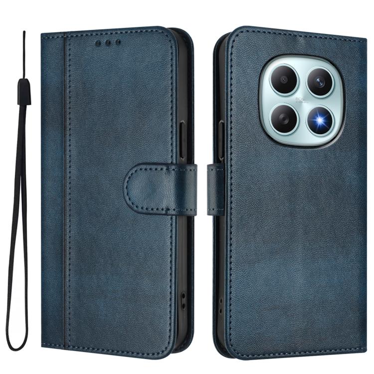 For Redmi Note 15 5G / 4G 164mm / Poco M8 5G Line Splicing Buckle Retro Leather Phone Case
