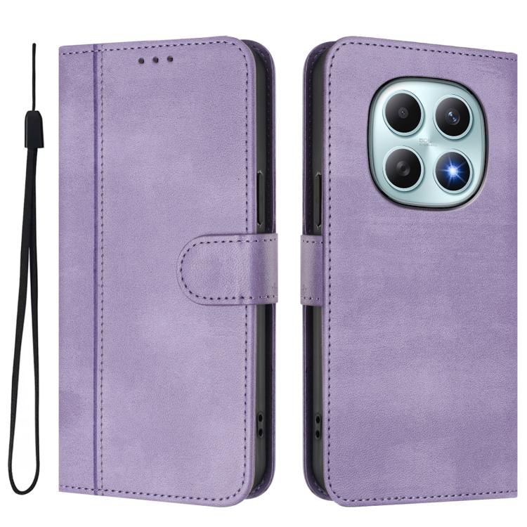 For Redmi Note 15 5G / 4G 164mm / Poco M8 5G Line Splicing Buckle Retro Leather Phone Case