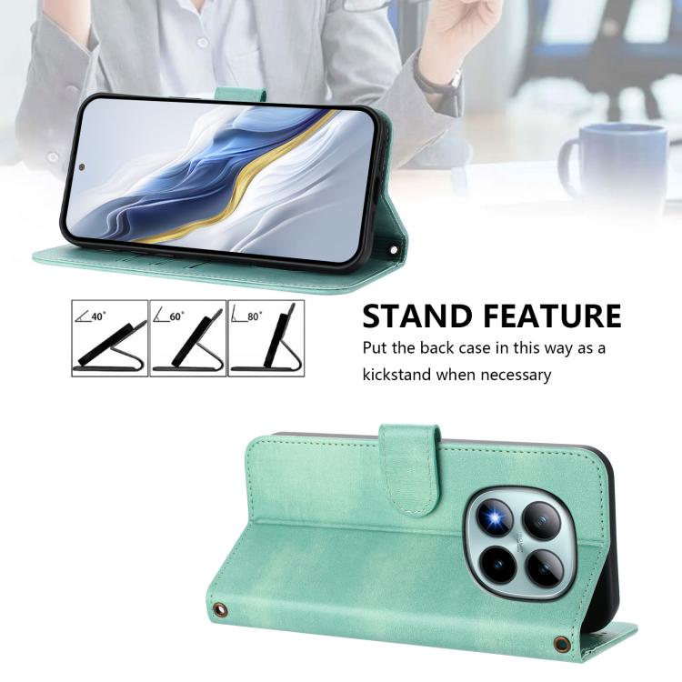 For Redmi Note 15 Pro+ 5G 163.3mm/Poco M8 Pro 5G Line Splicing Buckle Retro Leather Phone Case