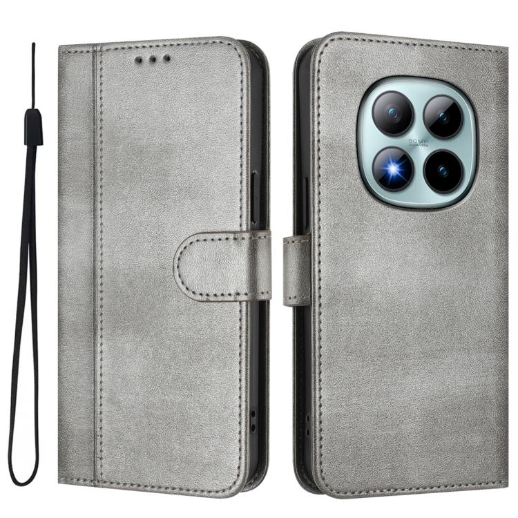 For Redmi Note 15 Pro+ 5G 163.3mm/Poco M8 Pro 5G Line Splicing Buckle Retro Leather Phone Case